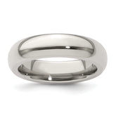 Edward Mirell Titanium Domed 5mm Polished Band Size 9.5